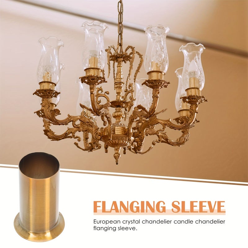 4 قطع غطاء قاعدة الثريا الإضاءة كم flange مقبس أنبوب حامل المصباح - Image 5