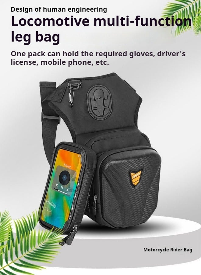 M MIAOYAN Motorcycle leg bag, men's motorcycle waist bag, men's crossbody bag, sports multifunctional men's backpack, waterproof riding tool  - Image 1