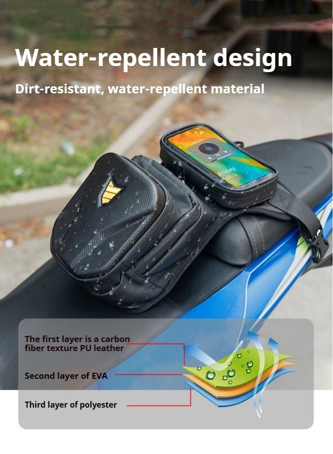 M MIAOYAN Motorcycle leg bag, men's motorcycle waist bag, men's crossbody bag, sports multifunctional men's backpack, waterproof riding tool  - Image 3
