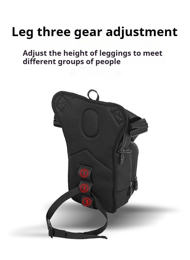 M MIAOYAN Motorcycle leg bag, men's motorcycle waist bag, men's crossbody bag, sports multifunctional men's backpack, waterproof riding tool  - Image 5