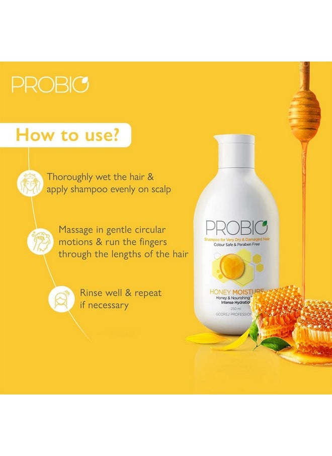 Godrej Professional - Godrej Professional Probio Honey Moisture Shampoo (250Ml) | For Dry & Damaged Hair | No Paraben | With Honey & Nourishing Oil - Image 1