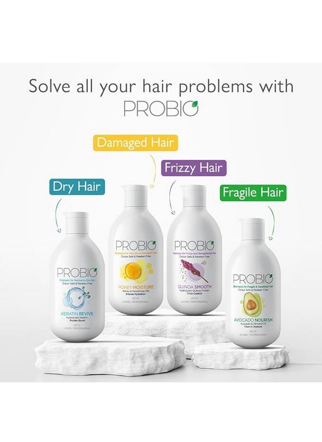 Godrej Professional - Godrej Professional Probio Honey Moisture Shampoo (250Ml) | For Dry & Damaged Hair | No Paraben | With Honey & Nourishing Oil - Image 1