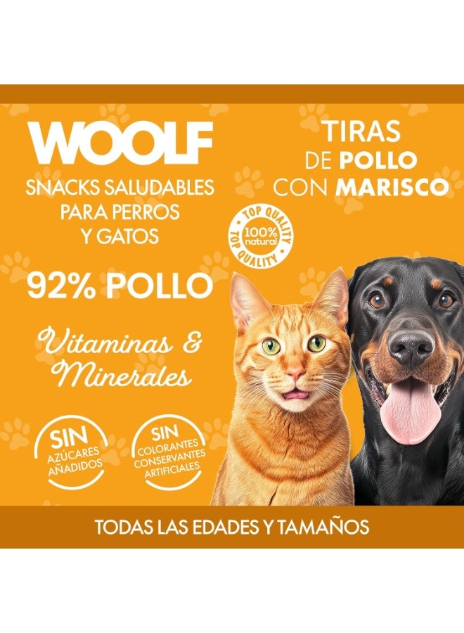 Woolf Chicken and seafood dog and cat food, 100g - Image 3