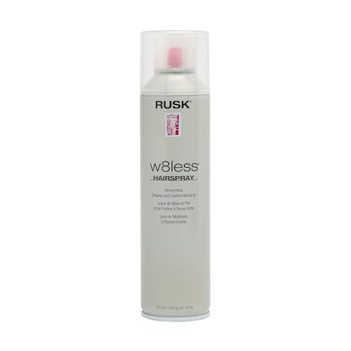 RUSK Designer Collection W8less Strong Hold Shaping and Control Hairspray, Provides Natural, Long-Lasting, Texture and Maximum Shine, 10 oz - Image 1