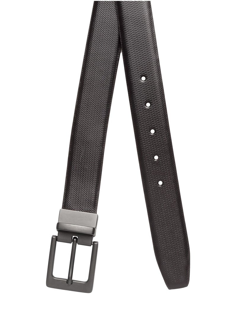 TEAKWOOD - Reversible Genuine Leather Black Brown Belt for Men - Image 1