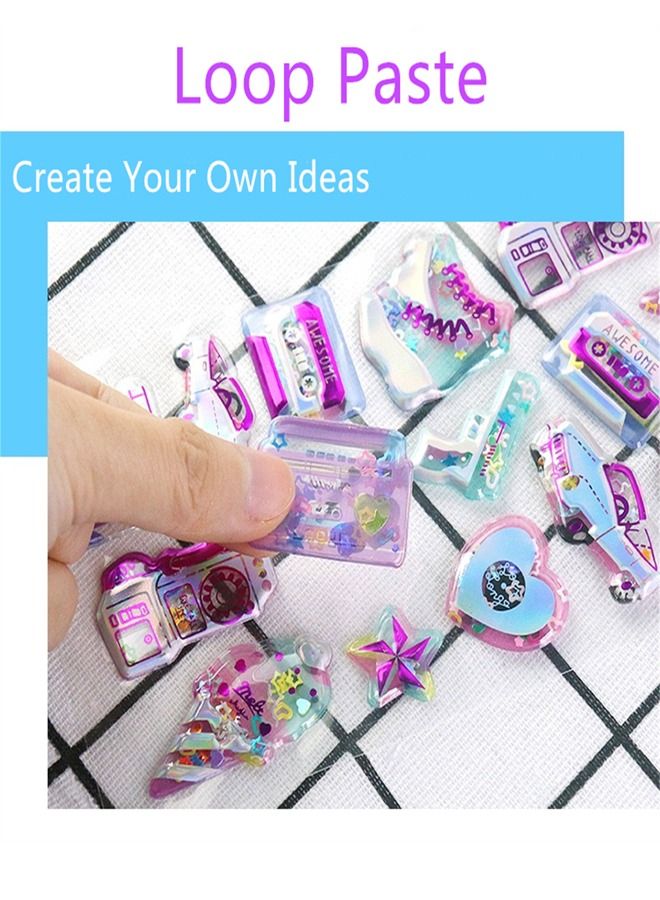 Kutis 2-Set Stickers for Laptop Water Bottle Party Supplies Shiny Barbie Style - Image 5