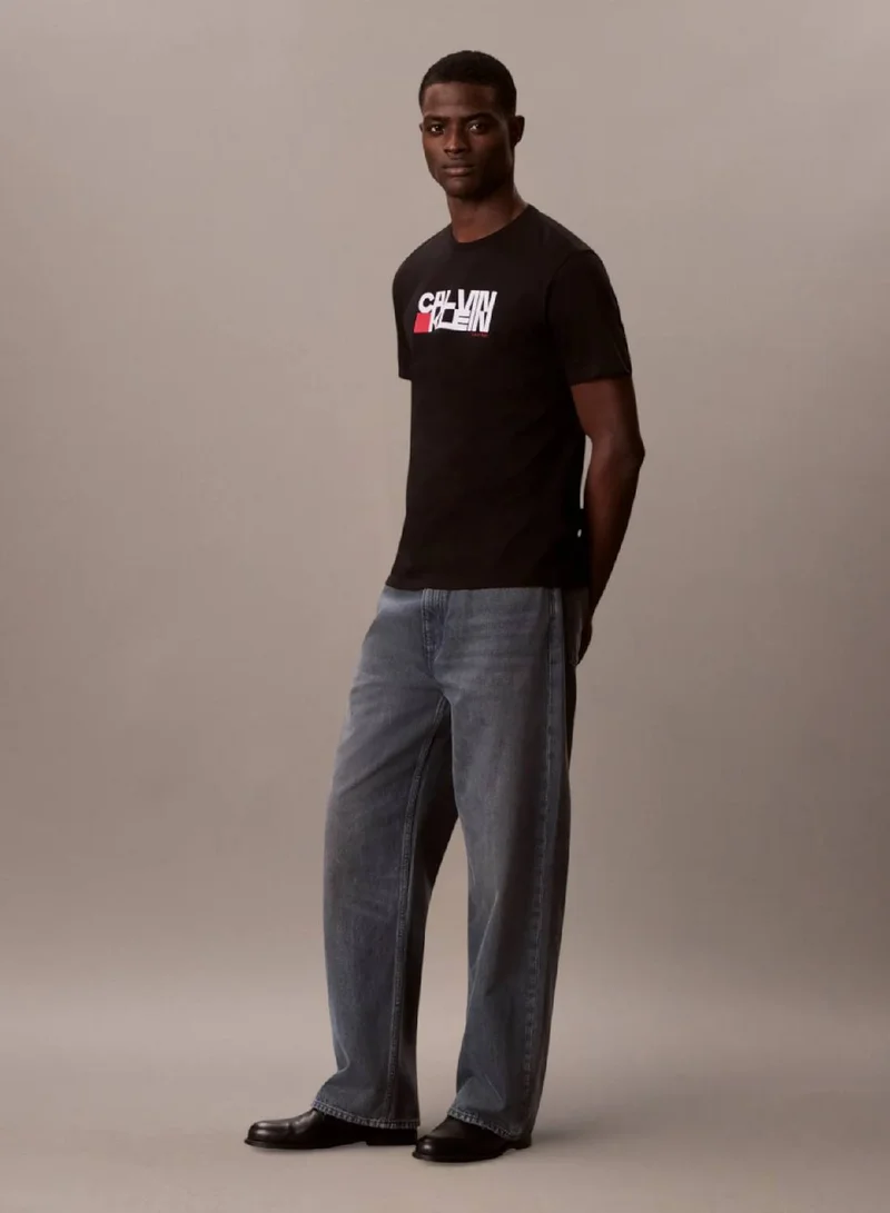 Calvin Klein Jeans Black Redbox Graphic T-Shirt for Men | Best Price UAE