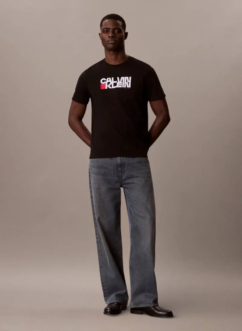 Calvin Klein Jeans Black Redbox Graphic T-Shirt for Men | Best Price UAE