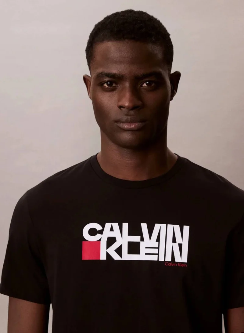 Calvin Klein Jeans Black Redbox Graphic T-Shirt for Men | Best Price UAE