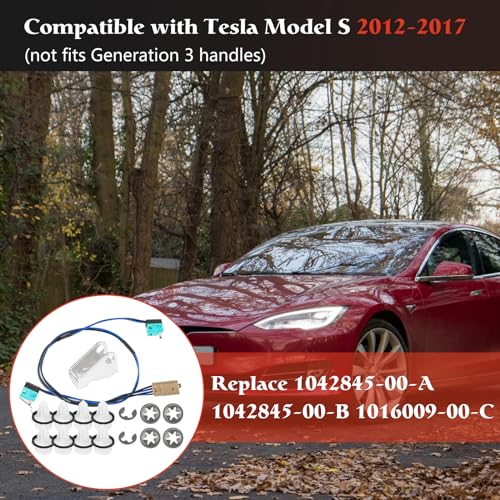 Edicapo Door Handle Repair Kit Compatible with Tesla Model S 20122017 Replaces 104284500A 104284500B 101600900C Micro Contact Switch Harness Handle Paddle Door Panel Clips - Image 3