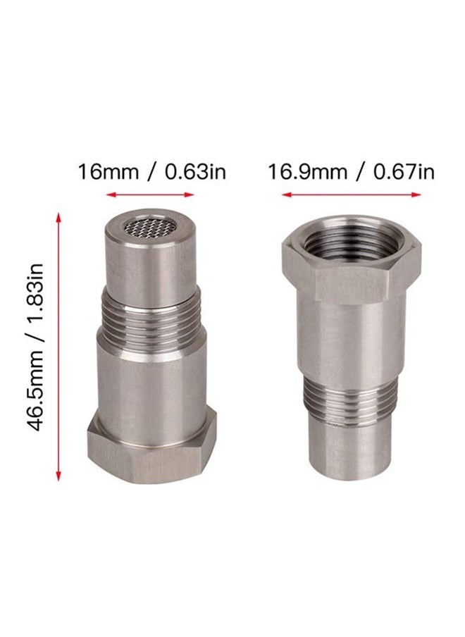 ماركة غير محددة قطعتان من حساسات الأكسجين للسيارات (M18 x 1.5) مع فلتر، محول حماية من الفولاذ المقاوم للصدأ، مزيل ضوء المحرك.  - Image 4
