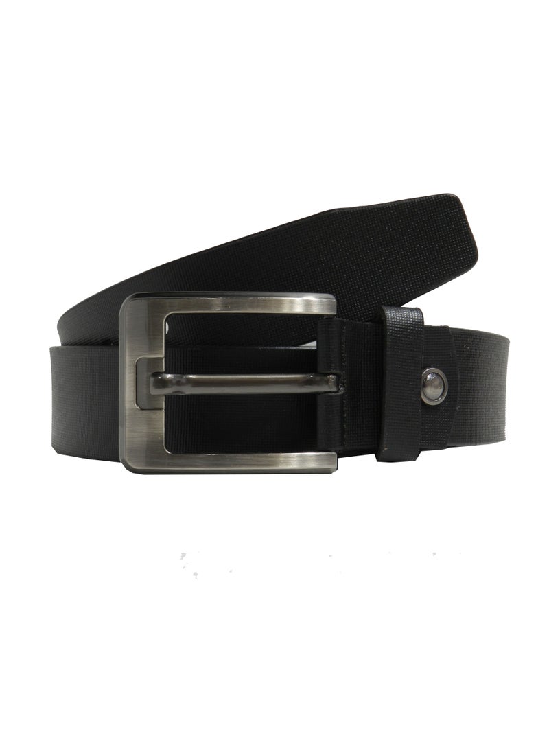 LAVERI LEATHER GENUINE LEATHER 40 MM FORMAL AND CASUAL BLACK BELT FOR MENS - Image 1