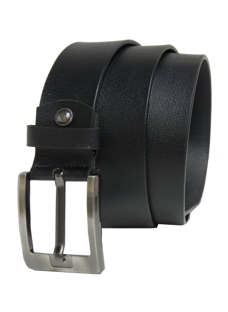 LAVERI LEATHER GENUINE LEATHER 40 MM FORMAL AND CASUAL BLACK BELT FOR MENS - Image 2