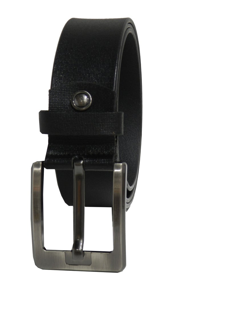 LAVERI LEATHER GENUINE LEATHER 40 MM FORMAL AND CASUAL BLACK BELT FOR MENS - Image 4