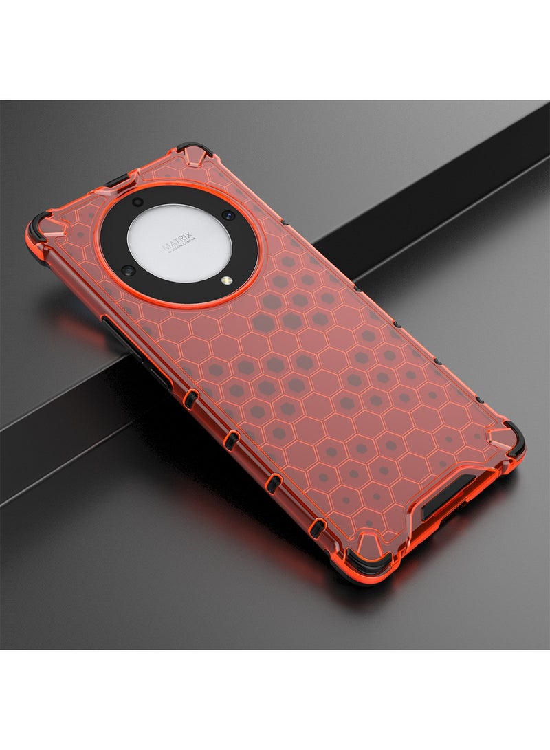 Honor X9A 5G Case Cover Honeycomb Shockproof Anti-Dust Heavy Duty Protection Airbags Rugged Dual Layer Raised Edge Outdoor Protector Hybrid Phone Back Cover Protection - Image 4