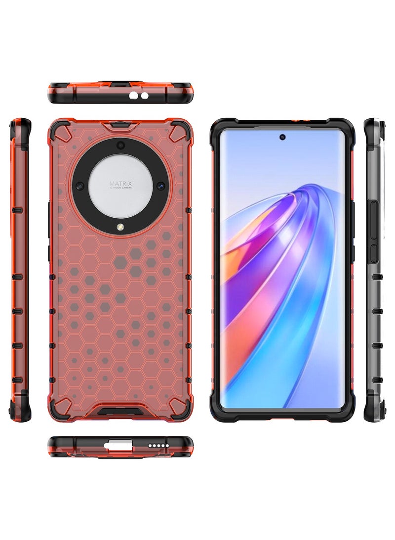 Honor X9A 5G Case Cover Honeycomb Shockproof Anti-Dust Heavy Duty Protection Airbags Rugged Dual Layer Raised Edge Outdoor Protector Hybrid Phone Back Cover Protection - Image 2