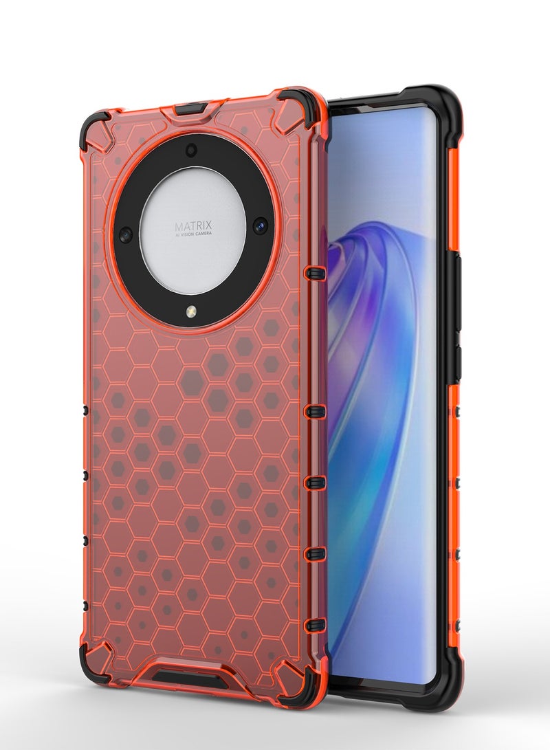 Honor X9A 5G Case Cover Honeycomb Shockproof Anti-Dust Heavy Duty Protection Airbags Rugged Dual Layer Raised Edge Outdoor Protector Hybrid Phone Back Cover Protection - Image 1
