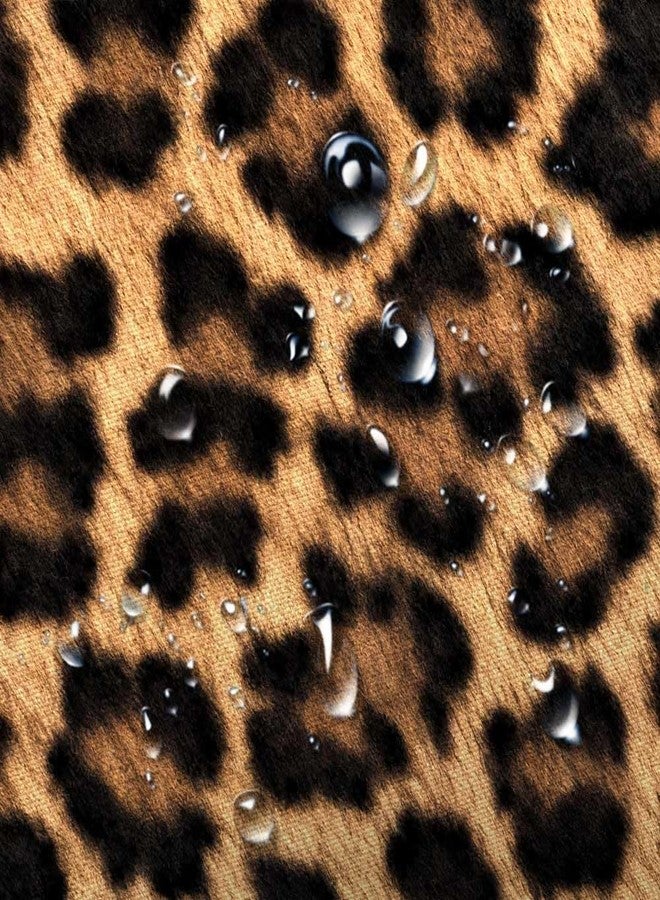 MERCHR Cheetah Leopard Print Shower Curtain, Safari Animal Black Brown Fabric Shower Curtains Set for Bathroom Decorative, Restroom Decor Accessories with Hooks 72X72 Inch - Image 5
