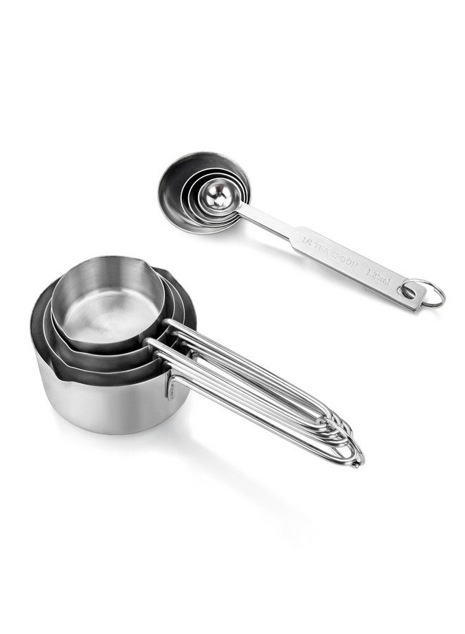 New Star Foodservice 42917 Stainless Steel 8-Piece Measuring Cups and Spoons Combo Set - Image 3