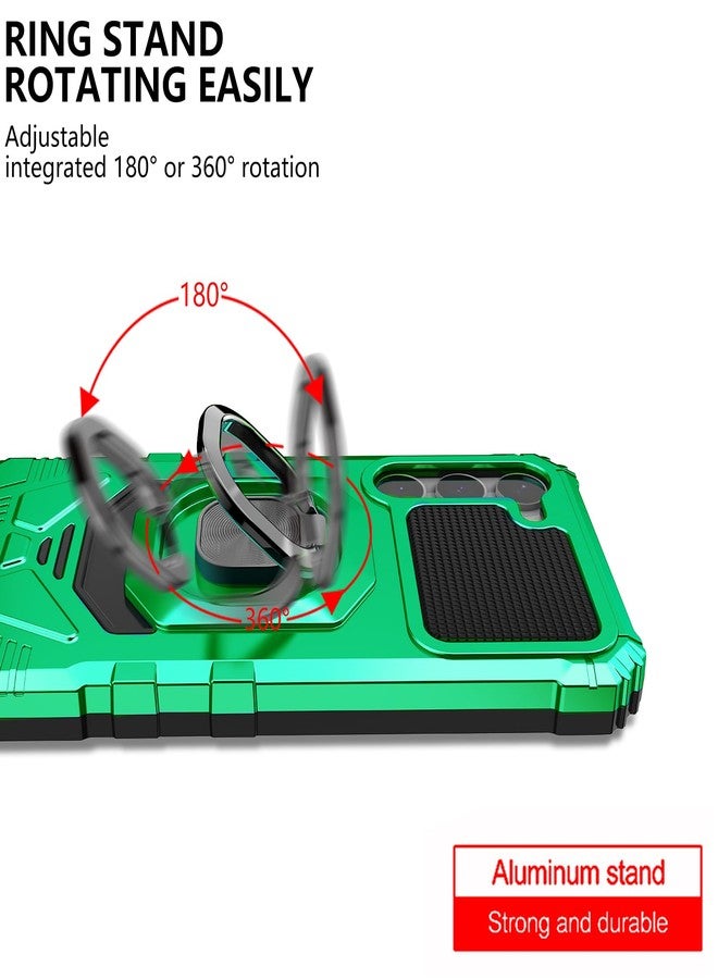 Ailiber Case for Samsung Galaxy S24, Samsung S24 Phone Case with Screen Protector, Ring Kickstand for Magnetic Car Mount, Heavy Duty Shockproof Rugged Protective Cover for Galaxy S24 5G-Green - Image 4