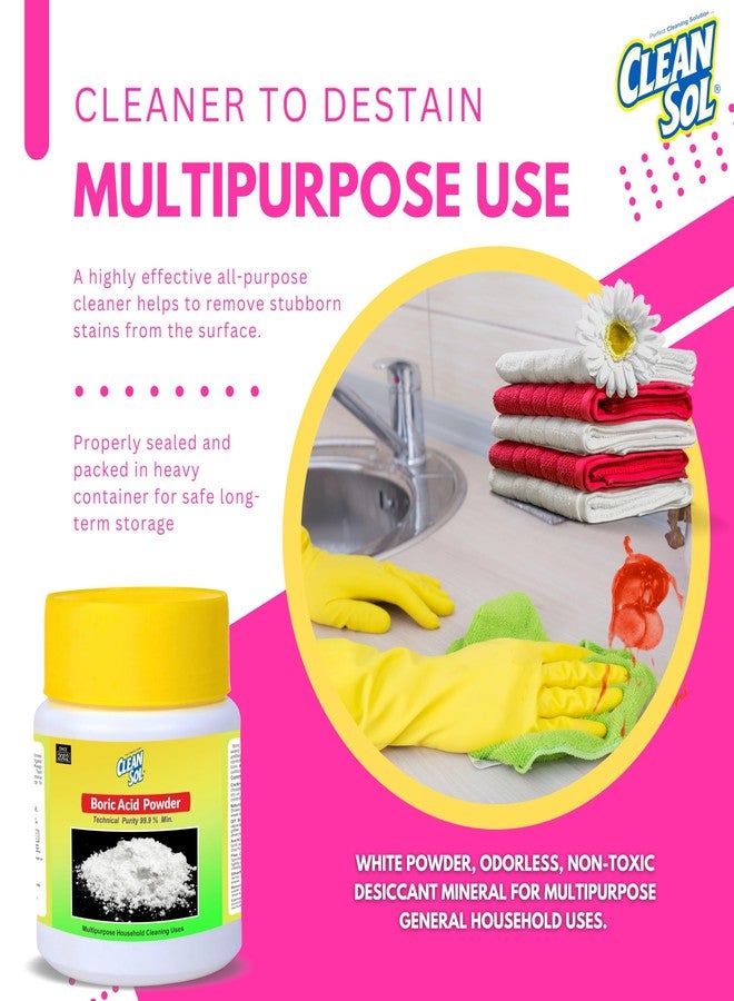 Cleansol Boric Acid Powder – 600 g | Multi-Purpose Household Powder for Cleaning, DIY Crafts, Odor Control & General Maintenance - Image 3