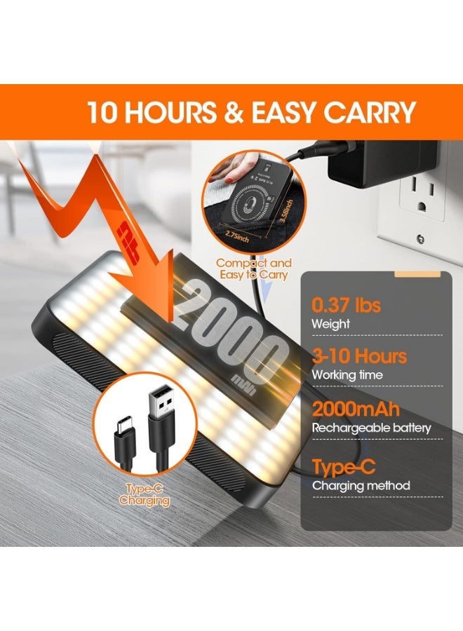 Digipace Portable Magnetic Selfie Light, 128 Beads LED Fill Light with 3 Modes, 10 Brightness Levels Camera Light, 2000mAh USB-C Rechargeable, Video Light for Phone Camera, Video Recording, Vlogging (Clip-On) - Image 5