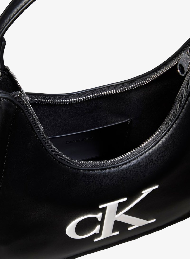 CALVIN KLEIN Embossed Monogram Crescent Bag - Image 3