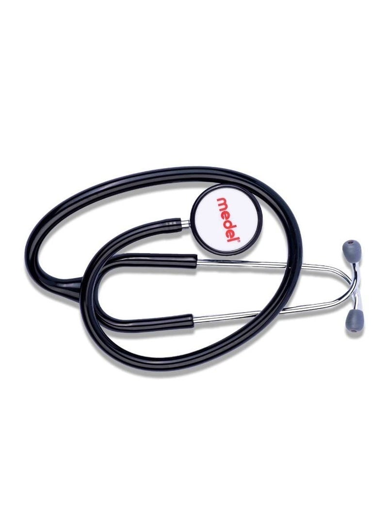 Medell Italian stethoscope - made of aluminum and stainless steel, color (black) - a good choice for medical students, nurses, doctors, activities, and experiments - Image 2
