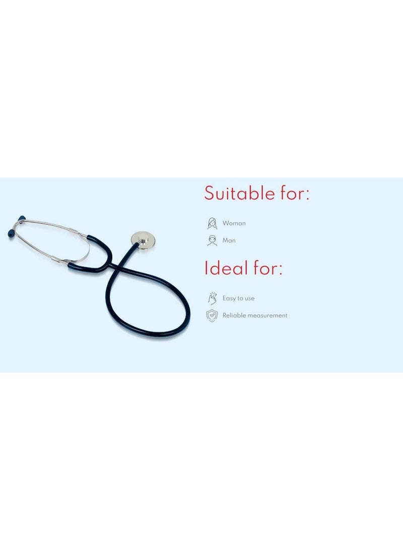 Medell Italian stethoscope - made of aluminum and stainless steel, color (black) - a good choice for medical students, nurses, doctors, activities, and experiments - Image 3