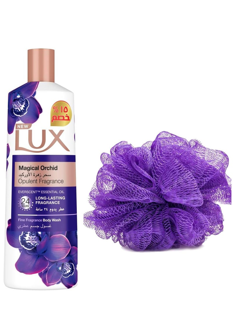 Lux Lux Magical Orchid Lux Vintage Body Wash 500 Ml + Lofa Multi Color  - Image 2