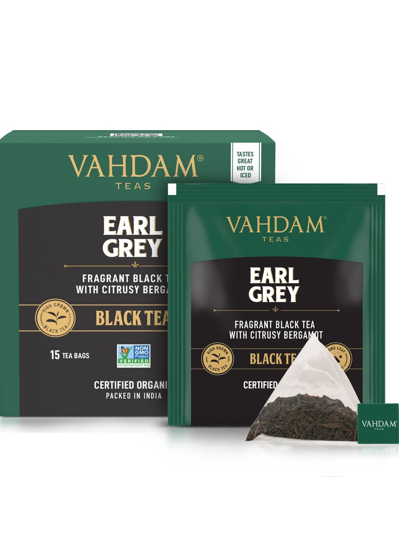 Vahdam Earl Grey Black Tea 15 Teabags (30g) - Image 1