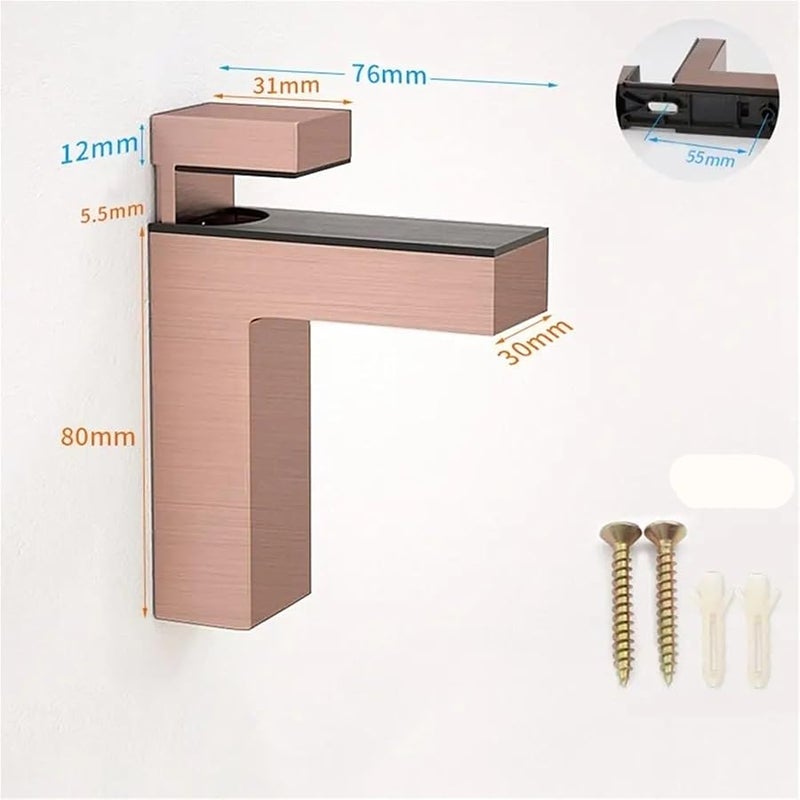 Glass Clamp Bracket 4pcs Style 9 Frameless Cabinet Door Clip Shelf Holder - Image 3