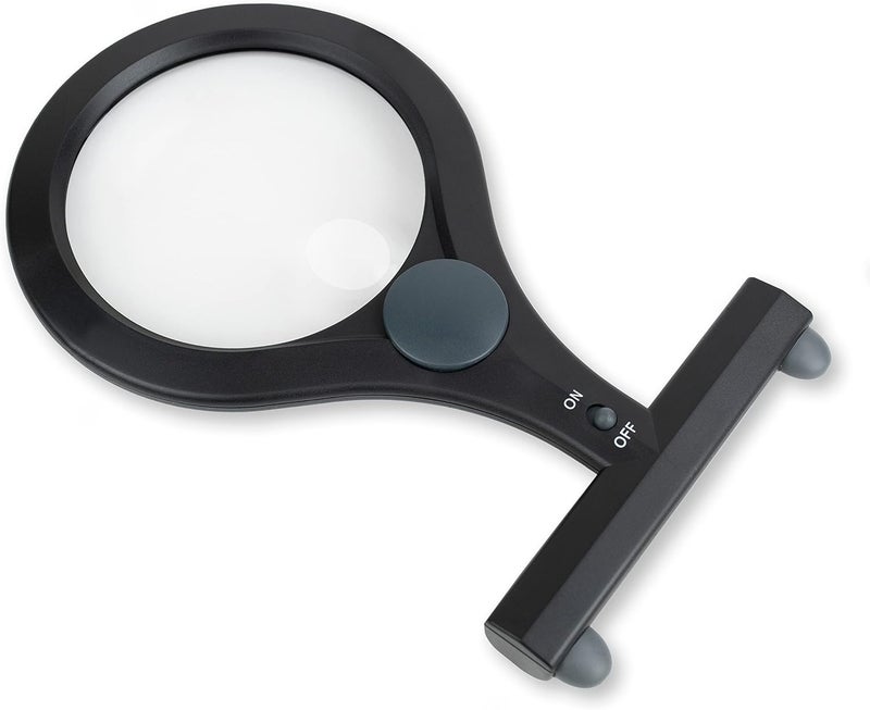 Carson LumiCraft LED Lighted HandsFree 2x Magnifier with 4x Spot Lens Neck Cord LC15
