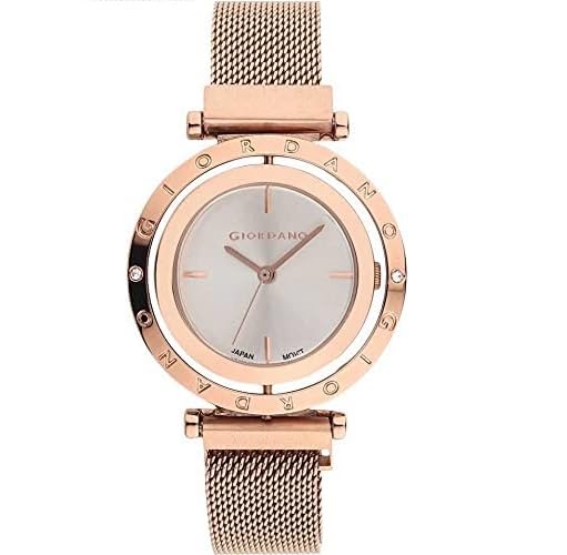 Giordano Analog Wrist Watch for Women Stylish Metal Strap with Water Resistant 3 Hand Mechanism for Girls & Ladies to Compliment Your Look/Ideal Gift for Female - GZ-60035 - Image 1