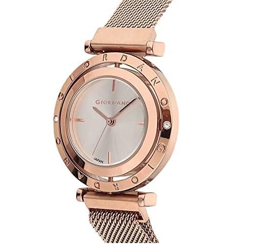 Giordano Analog Wrist Watch for Women Stylish Metal Strap with Water Resistant 3 Hand Mechanism for Girls & Ladies to Compliment Your Look/Ideal Gift for Female - GZ-60035 - Image 2