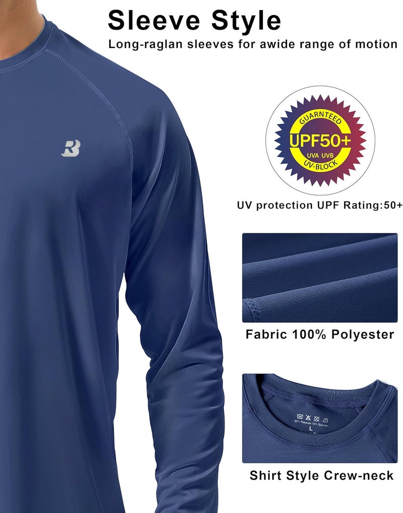 Roadbox Men's Rash Guard Short Sleeve, UPF 50+ UV Sun Protection SPF Shirts, Quick Dry Lightweight Fishing Swim T-Shirt - Image 4