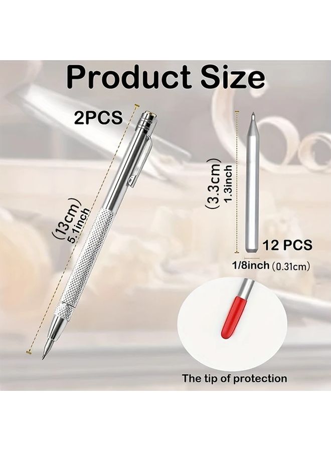 Tungsten Carbide Etching Pen with 14pcs Tips for Metal Glass Ceramics Steel - Image 2
