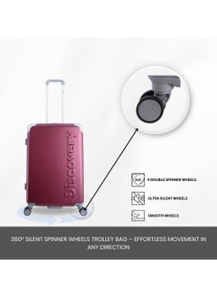 Discovery Discovery Focus ABS Hardside Checked Travel Luggage, Durable Lightweight 4 Double Wheel Expandable Trolley Bag, Extra Secure Combination Lock, 28" Suitcase, Check-In Large Trolley - Purple.  - Image 5