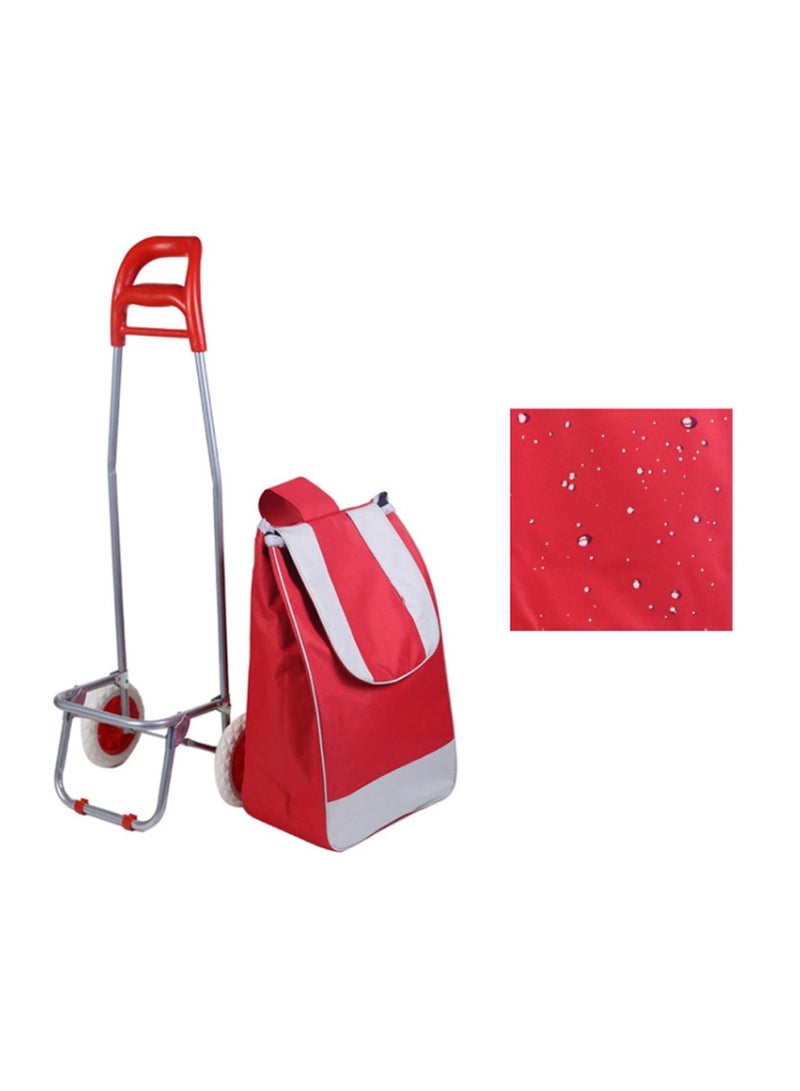 Crony SC001 عربة تسوق حقيبة عربة تسوق قابلة للطي عربة تسوق قابلة للطي | أحمر - Image 2