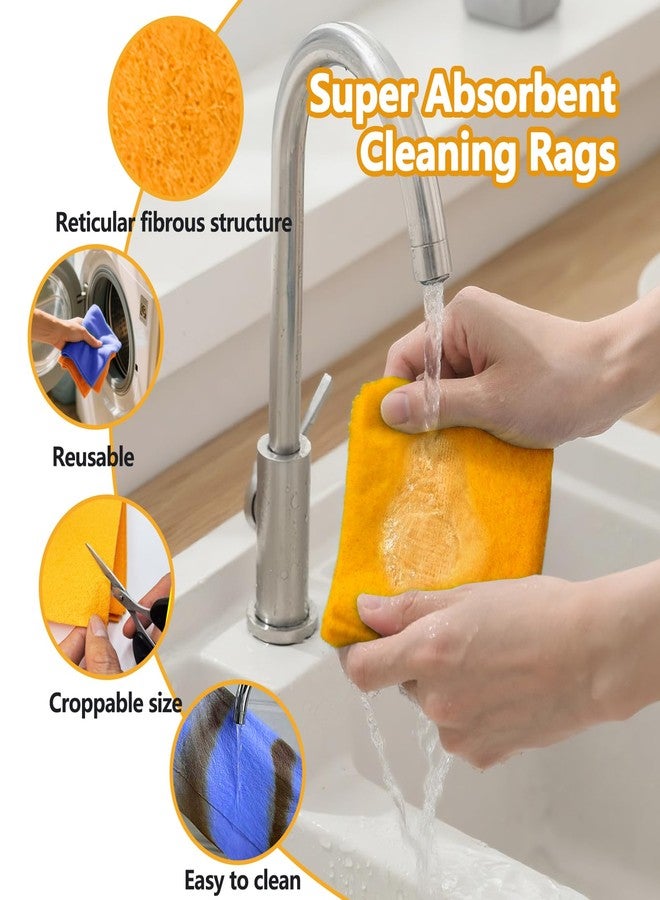 NUTSFLOW 8 Pack Super Absorbent Shammy Cleaning Cloths – Reusable Non-Woven, Lint-Free & Scratch-Free Towels for Kitchen, Bathroom, Windows, Floors, Car & Pet Cleanups - Image 3