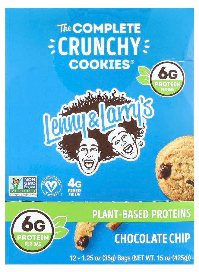 LENNY & LARRY'S بسكويت كرانشي® بالشوكولاتة الكامل 12 كيس 1.25 أونصة (35 جرام) لكل منها