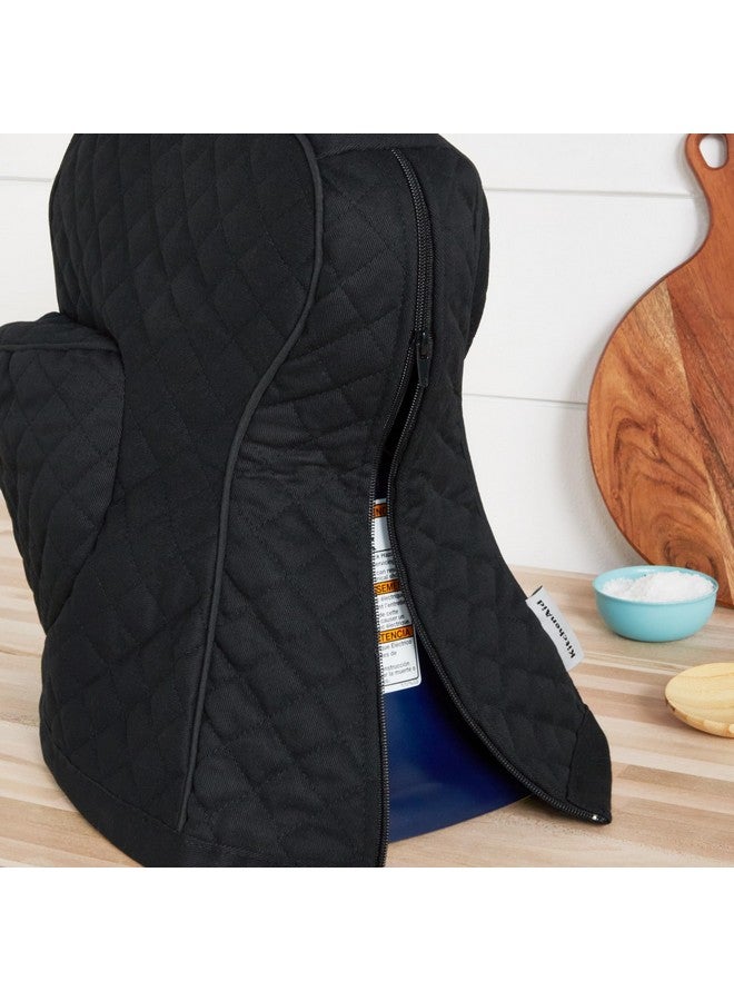 كيتشن إيد غطاء خلاط قائم متين برأس مائل من كيتشن إيد مع جيب تخزين، مبطن من القطن بنسبة 100%، أسود غير لامع، مقاس 14.4 بوصة × 18 بوصة × 10 بوصة، مقاس جديد ومُحسَّن - Image 5