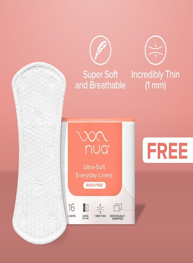 Nua Complete Comfort Sanitary Pads Combo | 12 Pads for Day (3XL+, 5XL, 4L) + 16 Free Panty Liners | Zero Irritation | 4x Comfort Ultra-Thin & Breathable | 100% Toxin-Free | Disposal Covers Included | Liners for Discharge, Spotting & Tampon Backup - Image 3