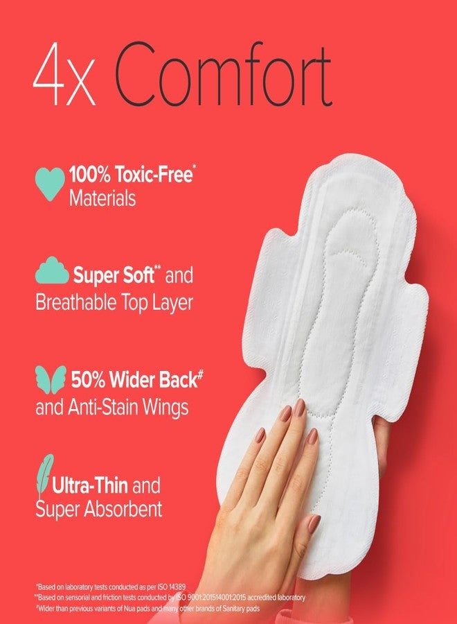 Nua Complete Comfort Sanitary Pads Combo | 12 Pads for Day (3XL+, 5XL, 4L) + 16 Free Panty Liners | Zero Irritation | 4x Comfort Ultra-Thin & Breathable | 100% Toxin-Free | Disposal Covers Included | Liners for Discharge, Spotting & Tampon Backup - Image 4