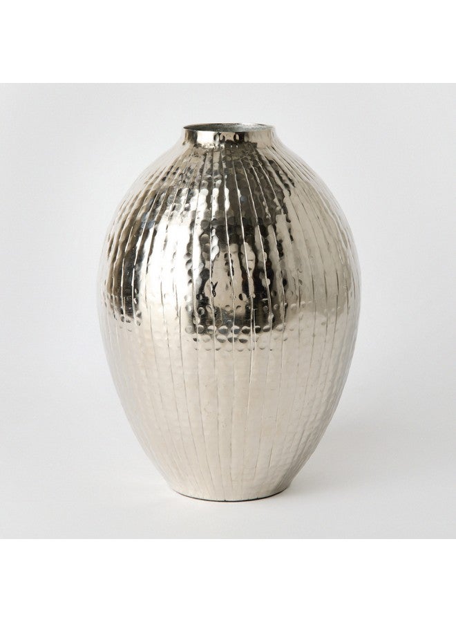 Home Box Arizona Aluminium Sparkle Ribbed Spindle Vase 21.5 x 21.9 x 29 cm - Image 5