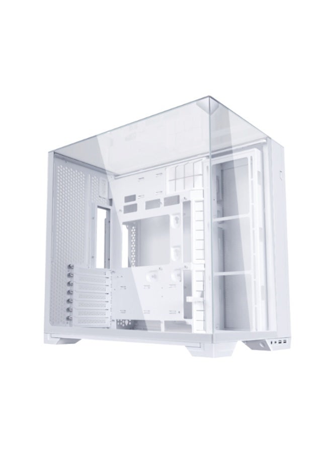 LIAN LI حالة الكمبيوتر O11 فيجن كومباكت بيضاء-فولاذية-زجاج مقسى ATX برج متوسط - دعم الاتصال الخلفي - O11VPW - Image 1
