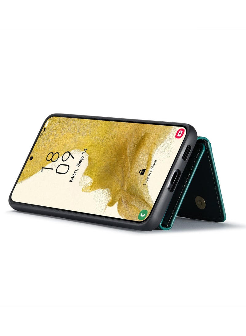 ديجمينغ جراب جلد مع محفظة مغناطيسية متوافق مع هاتف سامسونج جلاكسي اس 23 بلس - اخضر - Image 4