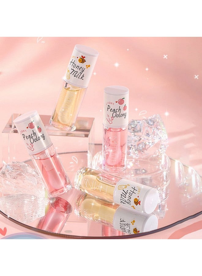 KTouler Crystal Jelly Moisturizing Lip Oil 2Pcs Hydrating Lip Gloss Set Plumping Lip Oil Balm Long Lasting Glow Oil Lip Care Tools (2Pcs, Crystal Lip Oil) - Image 5