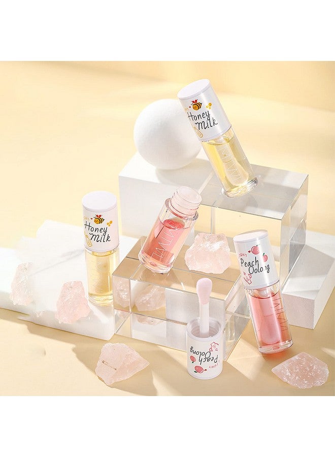 KTouler Crystal Jelly Moisturizing Lip Oil 2Pcs Hydrating Lip Gloss Set Plumping Lip Oil Balm Long Lasting Glow Oil Lip Care Tools (2Pcs, Crystal Lip Oil) - Image 3