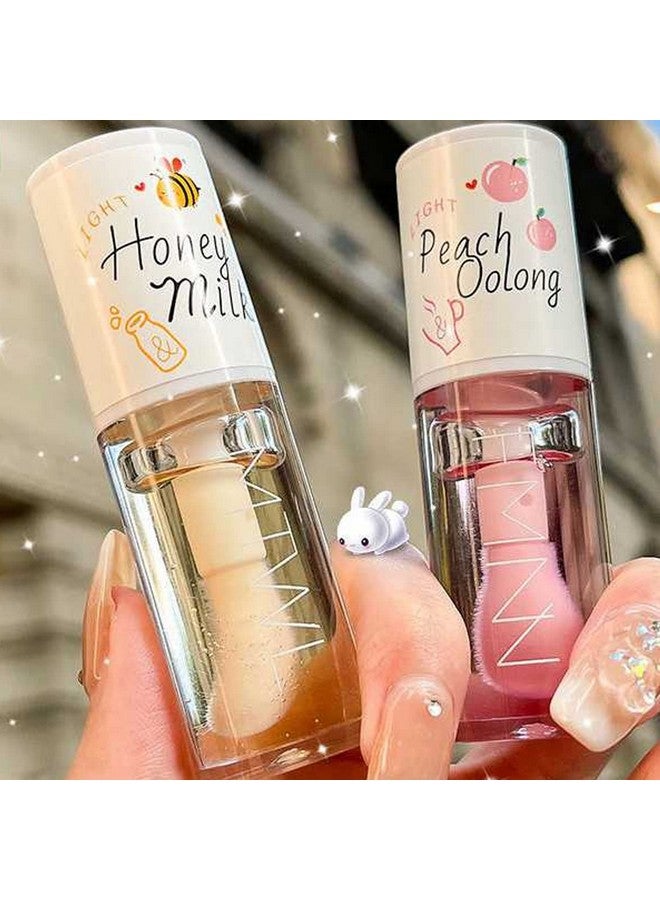 KTouler Crystal Jelly Moisturizing Lip Oil 2Pcs Hydrating Lip Gloss Set Plumping Lip Oil Balm Long Lasting Glow Oil Lip Care Tools (2Pcs, Crystal Lip Oil) - Image 1